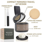 VOLLUCK Root Touch up Powder, Instant Hairline Powder for Thinning Areas and Gray Hair Coverage, Natural and Non-greasy Root Cover up for Women and Men (Medium Blonde, 0.14 Ounce)