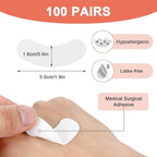 200 Pcs Natural Anti-sensitive Foam Under Eye Patches Pads Eyelash Extensions Tech Supplies Stick Well No Lint Microfoam Disposable Lash Pads Beauty Tools Kit Fit Most Eye Shape