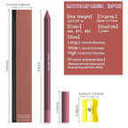 evpct 3Pcs Plum Rose Dark Purple Matte Long Lasting Wear Lip Liner Pencils Makeup Set for Shaping & Sculpting Lips, No Transfer Waterproof Pigmented Lip Liner Crayon lipliners Lipstick Pencil 4+11+22
