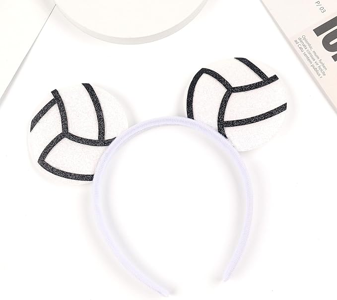 Game Day Fans Headbands for Women&Men, Glitter Ball Sports Hairbands, Sports Themed Hair Accessory, Team Party Favor