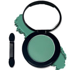 MEICOLY Single Green Eyeshadow Palette with Mirror,Stocking Stuffers for Women,Matte Green Eye Shadow for Elphaba Christmas Makeup,Pressed Powder Eyeshadow,Matte Shade Eyelid Color Eye Makeup