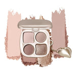 Multi-Finish Eyeshadow Palette, Matte Shimmer Metallic Eye Brightening Palette with Silky Smooth Powder, Fine Shimmer Duochrome Sparkle, Long-Lasting Blendable Shadows for Aegyo-Sal Highlight-1#