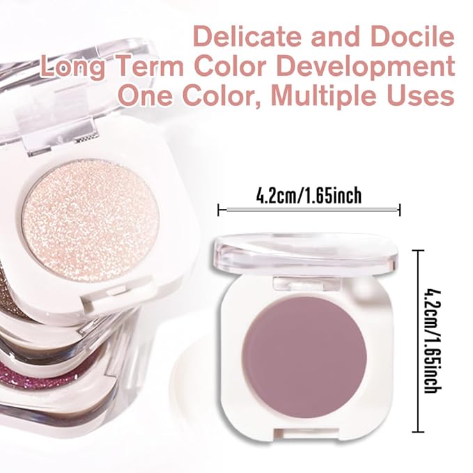 Mauve Taupe Single Matte Eyeshadow Makeup, Neutral Powde Eye Shadow for Women, Brownish Purple Matte Singles Eyeshadow Palette Pigmented Waterproof, sombras para ojos, Girls Christmas Gifts 25#