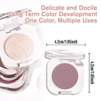 Mauve Taupe Matte Single Eyeshadow, Lightweight Blendable Mini Eye Shadow for Older Women, Monochrome Eyeshadow Palette Makeup Pigmented Waterproof, Vegan & Cruelty-Free, 25