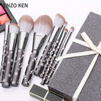 Natural Goat Hair Makeup Brush Set Professional, Snowflake Cosmetic Brushes Makeup Set, Natural Makeup Brushes, Natural Bristle Makeup Brushes, Natural Hair Makeup Brushes Set Professional.