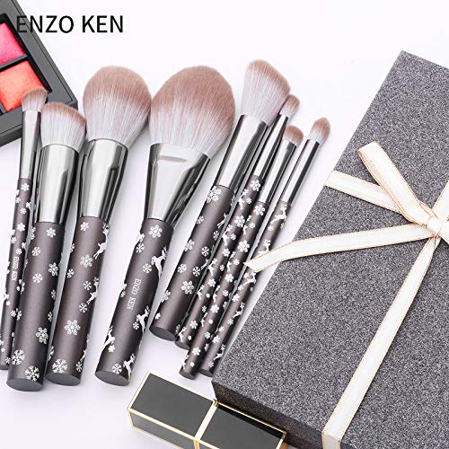 Natural Goat Hair Makeup Brush Set Professional, Snowflake Cosmetic Brushes Makeup Set, Natural Makeup Brushes, Natural Bristle Makeup Brushes, Natural Hair Makeup Brushes Set Professional.