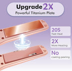 SUNMAY Cordless Hair Straightener, Titanium Portable Straightener for Travel, Dual Voltage Cordless Flat Iron Hair Straightener 2 in 1 with Comb & Clip for Women, Heat-up in Seconds, USB-C Fast Charge