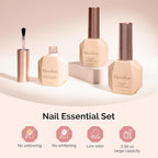 MelodySusie Top Coat Matte Top Coat Base Coat No Wipe Glossy Set Long Lasting Shine Finish Soak Off UV LED Nail Lamp Nail Art Design Manicure Kit Perfect Gifts for Women Girls 3 Pcs 15ml Clear