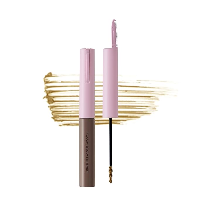 ENTROPY MAKEUP Tough Brow Finisher, 2-In-1 Brow Tint Mascara with Built-In Comb, Skinny Brush, Long-Lasting, Lightweight, Natural Hold and Soft Tint, Oatmeal