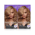 SoftSheen-Carson Dark and Lovely Fade Resist Rich Conditioning Hair Color, Permanent Hair Color, Up To 100 percent Gray Coverage, Brilliant Shine with Argan Oil and Vitamin E, Honey Blonde, 2 Count