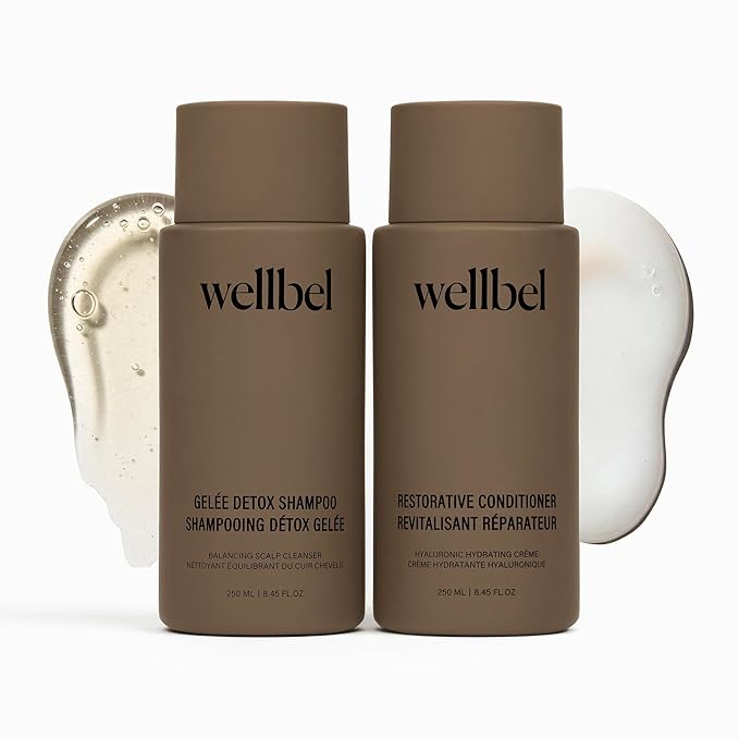 Detox + Restore Duo – Shampoo & Conditioner Set for Scalp Health & Hydration – Microbiome Reset & Frizz Control with Peptides & Hyaluronic Acid (2 x 8.45 oz)