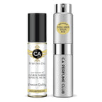 CA Perfume Duo Impression of Floral Amber Sensual Musk For Women And Men Perfume Layering Set Long Lasting Travel Size EDP + Body Oil Roll-On Bottle 0.27 Fl Oz+0.33 Fl Oz