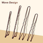 TsMADDTs Bobby Pins Brown U Shaped Hair Pins for Ballet Buns Women Girls with Storage Box, 2.4IN&2IN