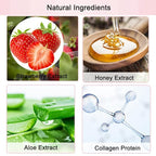 2 Pack Nourishing Lip Balm Honey Pot, Moisturizing Honey & Strawberry Propolis Lip Mask, Hydrating & Prevention Dry and Cracked Lip Scrubs Exfoliator Lip Sleeping Mask Reduces Lip Lines