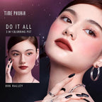 ORBITA LIP AND CHEEK BLURRING POT | Lip & Cheek Tint with Soft Velvety Mud Texture, Blur Matte Finish Lipstick, Featherlight, Multi-Use Makeup, Buildable Color, Long-Wearing (005 Sol)