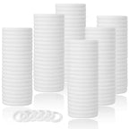 LuSeren 120 Pcs No Damage Hair Ties for Thick Hair, Large Soft Seamless Nylon Hair Elastics for Women, Ponytail Holders Accessories –White