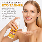 Self-Tanning Mousse – Organic DHA + Aloe Vera – Quick Dry, Paraben-Free, Vegan & Cruelty-Free – Natural-Looking Tan for Face & Body