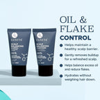 Luseta Scalp-Balancing Shampoo and Conditioner Set for Women, Reducing Build-up with Salicylic Acid, Anti-Dandruff Shampoo for Men, Clarifying Shampoo for Refreshing, pH-Balanced, 2 x 1.01 Fl Oz