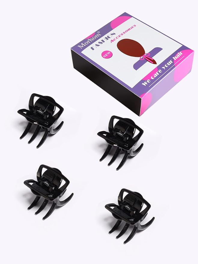 4 Pieces Hair Claw Clips,Morhom Big Size Hair Claws 2.0 Inch Hair Jaw Clip for Women Girls Thick or Medium Hair