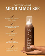 PETAJANE Medium Tanning Mousse, 7 FL OZ, Pack of 2