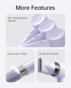 Laifen SE Lite Hair Dryer, Negative Ionic Blow Dryer with 100,000 RPM Brushless Motor for Fast Drying, High-Speed Low Noise Thermo-Control Hair Dryer with Lightweight Design and 2 Nozzles