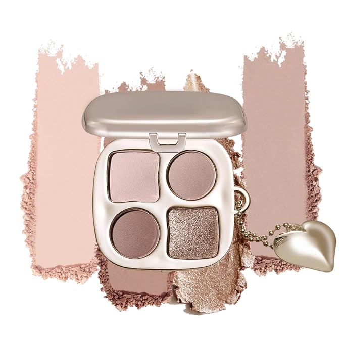 Mini Neutral Nude Cool-Toned Eyeshadow Makeup Palette with Mirror – Matte & Shimmer High Pigment Blendable Long-Lasting Mini Smokey Eye & Contour Makeup Palette, Perfect for Blue, Green & Brown Eyes