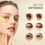 20 Pairs 24K Gold Under Eye Patches Face Masks Dark Circles Puffy Eye Bags Collagen Skincare Spa Trip Gift Eye Mask