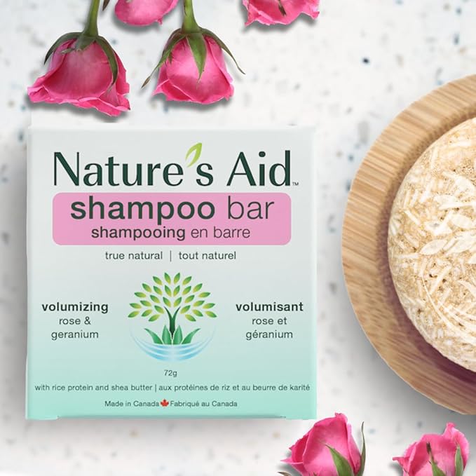 Natures Aid Volumizing Natural Rice Water Shampoo (Rose Geranium)