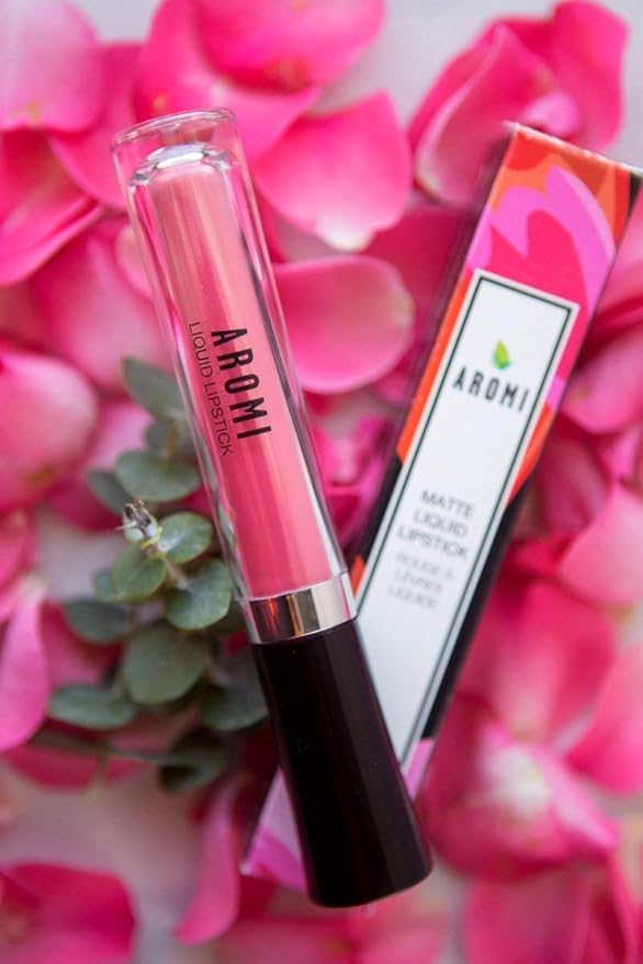 Aromi Mango Matte Liquid Lipstick | Coral Peach Lip Color for Women, Long-Lasting, Vegan, Red Orange Shade (Mango Tango)
