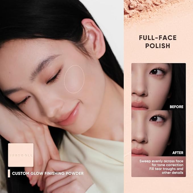 JUDYDOLL Highlight & Contour Palette, All-in-One Matte Highlighter Contour Compact, stocking stuffers, Blendable Makeup for Beginners, for All Skin Tones, Stocking Stuffers (05 Feather Glow Palette)