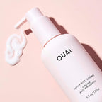 OUAI Medium Hair Bundle - Anti-Frizz Crème, Shampoo, and Conditioner (3 Count: 6 Oz/ 10 Oz/ 10 Oz)