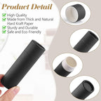 10 Pcs 25g Paperboard Lip Balm Tubes Refillable Krafts Paper Lipstick Tube Round Cardboard Empty Lip Gloss Container Holder Tubes for DIY Chapstick Salve Cosmetic Lotion Solid Perfume - Black