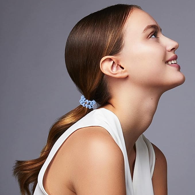 Hair Ties, 16 Pack Spiral Hair Coils for Thick & Thin Hair - No Crease, No Damage Ponytail Holders for Women and Children