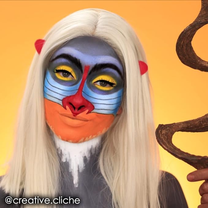 Mehron Makeup Paradise Makeup AQ Refill Size | Stage & Screen Performance, Face & Body Painting, Beauty, Cosplay, and Halloween | Water Activated Face Paint, Body Paint .25 oz (7 ml) (Orange)