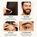 Hair Oil for Hair Growth – Botanical Rosemary Scalp in Glass Bottle with Castor Oil, Vitamin E, Coffee & Olive Oil – Natural Vegan Hair Growth Oil for Thinning Hair, Dry Scalp & Breakage