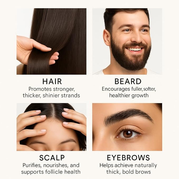 Hair Oil for Hair Growth – Botanical Rosemary Scalp in Glass Bottle with Castor Oil, Vitamin E, Coffee & Olive Oil – Natural Vegan Hair Growth Oil for Thinning Hair, Dry Scalp & Breakage