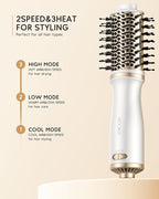 Dual Voltage Mini Hair Dryer Brush, 4 in 1 Blow Dryer Brush for European Travel, 120-240V for International Travel