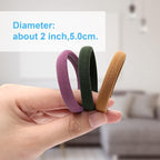 100PCS Colorful Large Hair Ties, Cotton Hair Bands Seamless Ponytail Holders for Women, Hair Elastics No Damage, 10 Colors by BAOLI