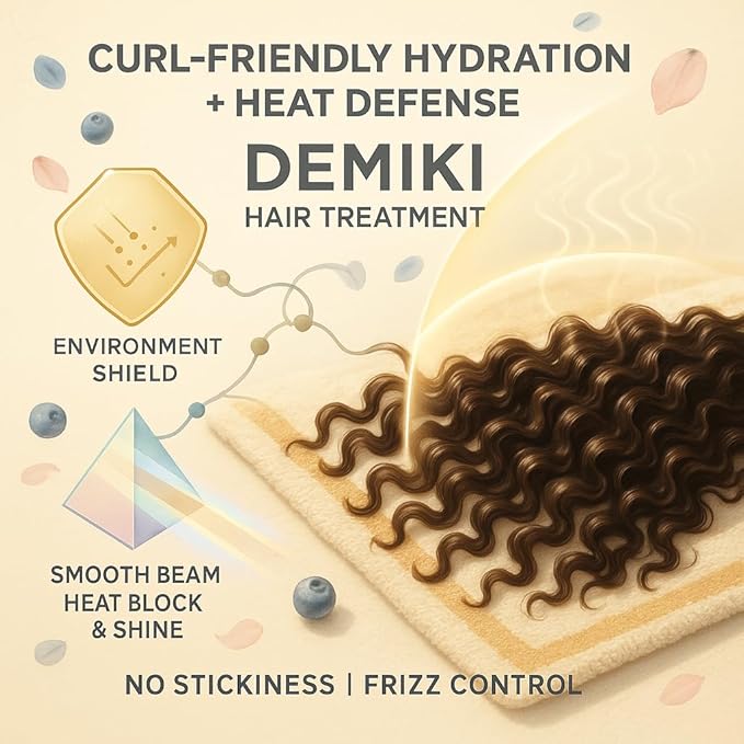 DEMIKI Hair Oil Japanese Hair Care,Hair Oil for Frizzy Hair,Anti Frizz Hair Products for Women,Hair Moisturizer,Hair Perfume Oil,Hair Beauty Products,Hair Serum for Frizzy and Damaged Hair 1.18fl.oz