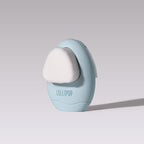 LOLLIPOP Dual-Sided Facial Cleansing Brush | Palm Size Silicone Face Exfoliator and Soft Fiber Cleanser | Manual Face Scrubber for Pores, Makeup Removal, Blackhead and Skincare Routine, Oceanic