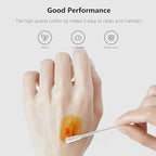 2000pcs Tiny Cotton Buds, with Round & Spiral, Suitable for Baby Ear Nose Clean,Cosmetics,Personal Hygiene