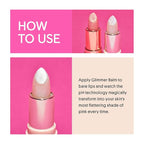 Winky Lux Unicorn Glimmer Balm -Hydrating ph Lip Balm, Natural Pink Tint with pH Color Changing, Moisturize & Soften Lips While Leaving Sheer Pink Tint, with Vanilla Scent