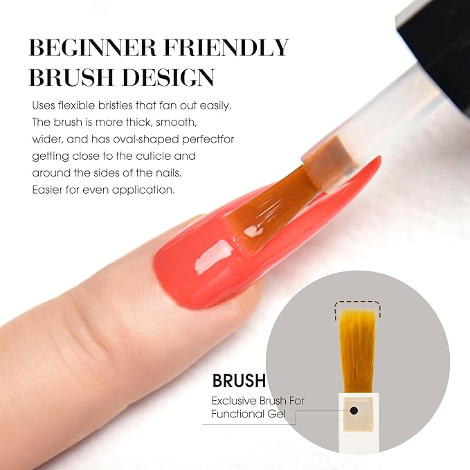 CANNI 6 Colors 9 ML Hema-Free Jelly Brown Gel Nail Polish Set, Dark Chocolate, Light Brown, Glossy, Non-Toxic, LED Nail Gel Manicure Kit DIY at Home Salon Gifts