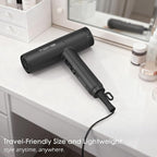 TOME 1875W Hair Dryer High Speed Motor Brushless 110000 RPM Blow Dryer Negative Ionic Cool Shot Lock with Diffuser Comb Nozzle Light Weight Black
