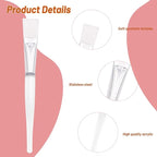20 Pieces Facial Mask Brushes Facial Applicator Soft Makeup Mask Acid Brush Esthetician Cosmetic Brush for Mud Cream, Makeup Peel (White and Yellow)