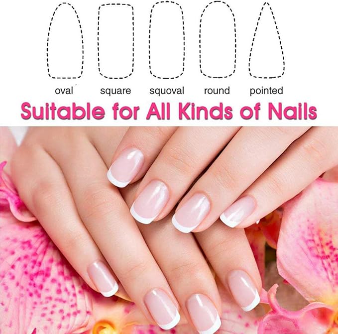 5 Pack Glass Nail File with Case, Crystal Fingernail Files, Double Sided Finger Nail Files, Professional Manicure Nail Care for Women Girls, Christmas Gifts Stocking Stuffers