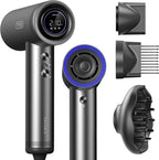 TYMO Hair Dryer with Diffuser for Women - 1500W Professional High Speed Blow Dryer with Comb, 110,000RPM Fast Dry, 200 Million Ionic Hairdryer, 4 Temps & 3 Speeds, 8 Ft Cord for Salon, Graphite