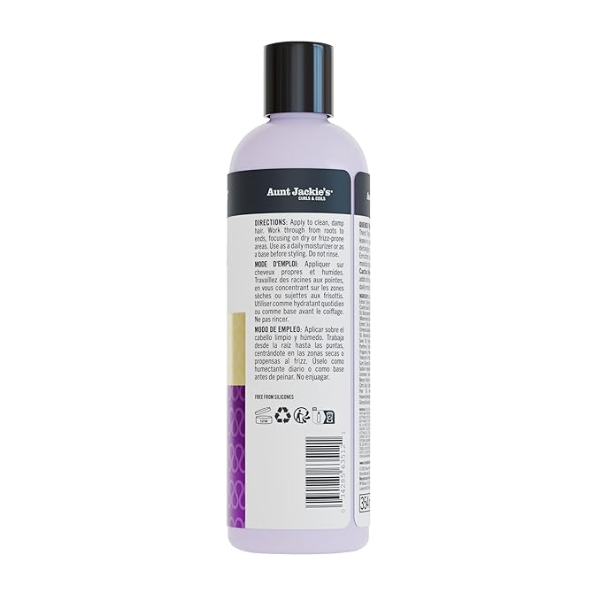 Aunt Jackie's Curls & Coils Curl La La Thirst Trap Curl Milk, 12 fl oz - Triple Moisture Leave-In Conditioner for Hydrated and Soft Curls