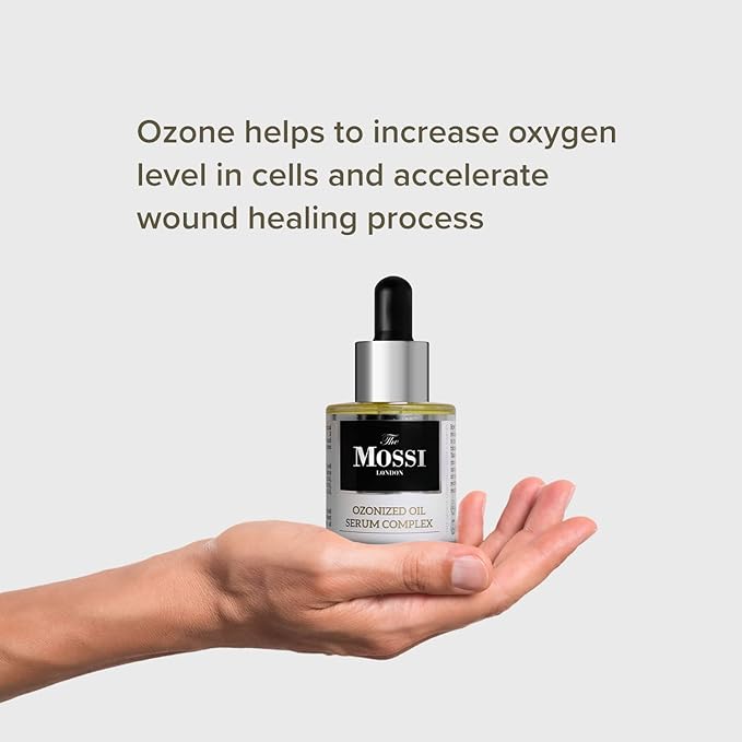 The Mossi London Ozonized Oil Serum Complex Intensive Scalp Repair Oil for Post Hair Transplant | Ozonated Olive Oil 50% 30ML