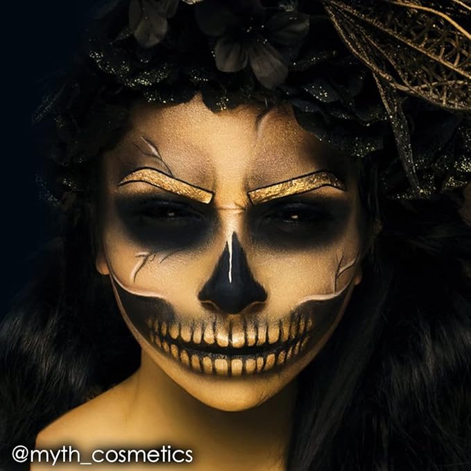 Mehron Makeup Fantasy FX Cream Makeup | Water Based | Halloween | Gold Face & Body Paint For Adults 1 fl oz (30ml) (Gold)